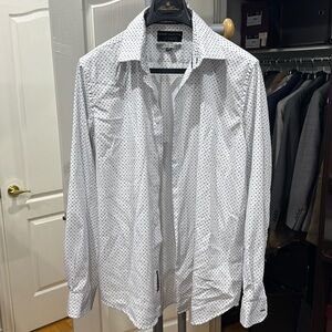 Report collection 4 way stretch mens dress shirt MEDIUM